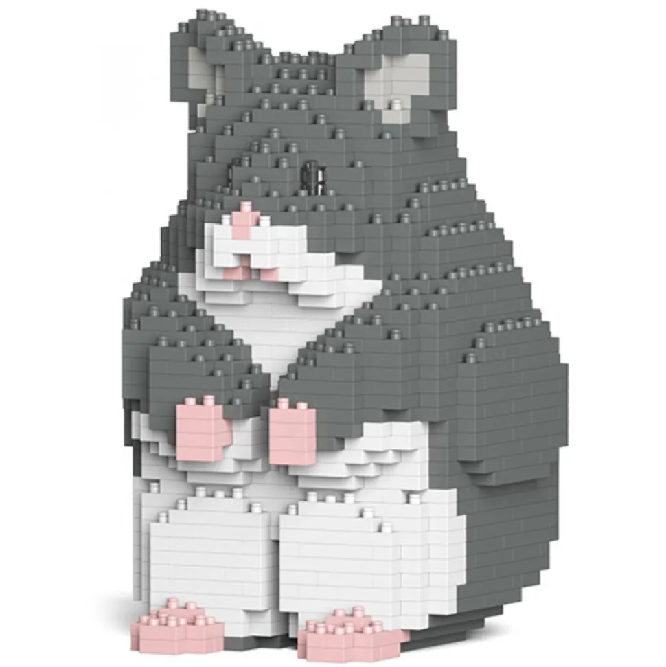 Jekca - Hamster 01-M02 - Big - Lego - Sculpture - Construction - 4D - Brick Animals - Toys - Avvenice