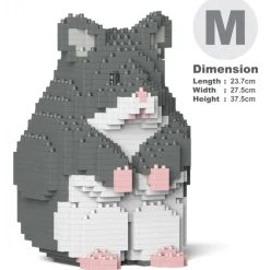 Jekca - Hamster 01-M02 - Big - Lego - Sculpture - Construction - 4D - Brick Animals - Toys - Avvenice