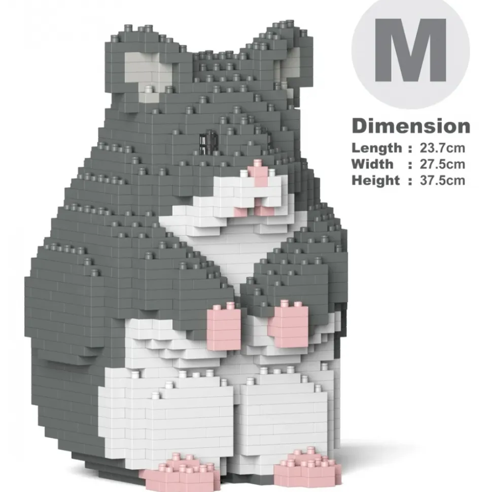 Jekca - Hamster 01-M02 - Big - Lego - Sculpture - Construction - 4D - Brick Animals - Toys - Avvenice