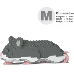 Jekca - Hamster 03-M02 - Big - Lego - Sculpture - Construction - 4D - Brick Animals - Toys - Avvenice
