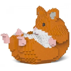 Jekca - Hamster 04-M03 - Big - Lego - Sculpture - Construction - 4D - Brick Animals - Toys - Avvenice