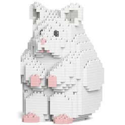 Jekca - Hamster 01-M04 - Big - Lego - Sculpture - Construction - 4D - Brick Animals - Toys - Avvenice