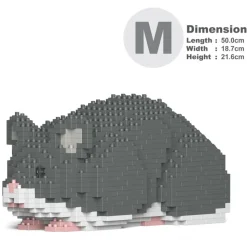 Jekca - Hamster 02-M02 - Big - Lego - Sculpture - Construction - 4D - Brick Animals - Toys - Avvenice