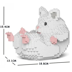 Jekca - Hamster 04S-M04 - Lego - Sculpture - Construction - 4D - Brick Animals - Toys - Avvenice
