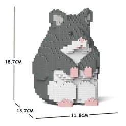 Jekca - Hamster 01S-M02 - Lego - Sculpture - Construction - 4D - Brick Animals - Toys - Avvenice