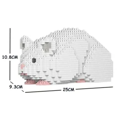 Jekca - Hamster 02S-M04 - Lego - Sculpture - Construction - 4D - Brick Animals - Toys - Avvenice