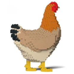 Jekca - Hen 01 - Big - Lego - Sculpture - Construction - 4D - Brick Animals - Toys - Avvenice