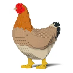 Jekca - Hen 01S - Lego - Sculpture - Construction - 4D - Brick Animals - Toys - Avvenice