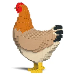 Jekca - Hen 01S - Lego - Sculpture - Construction - 4D - Brick Animals - Toys - Avvenice