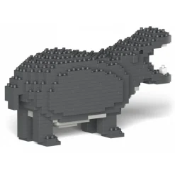 Jekca - Hippo 01 - Big - Lego - Sculpture - Construction - 4D - Brick Animals - Toys - Avvenice