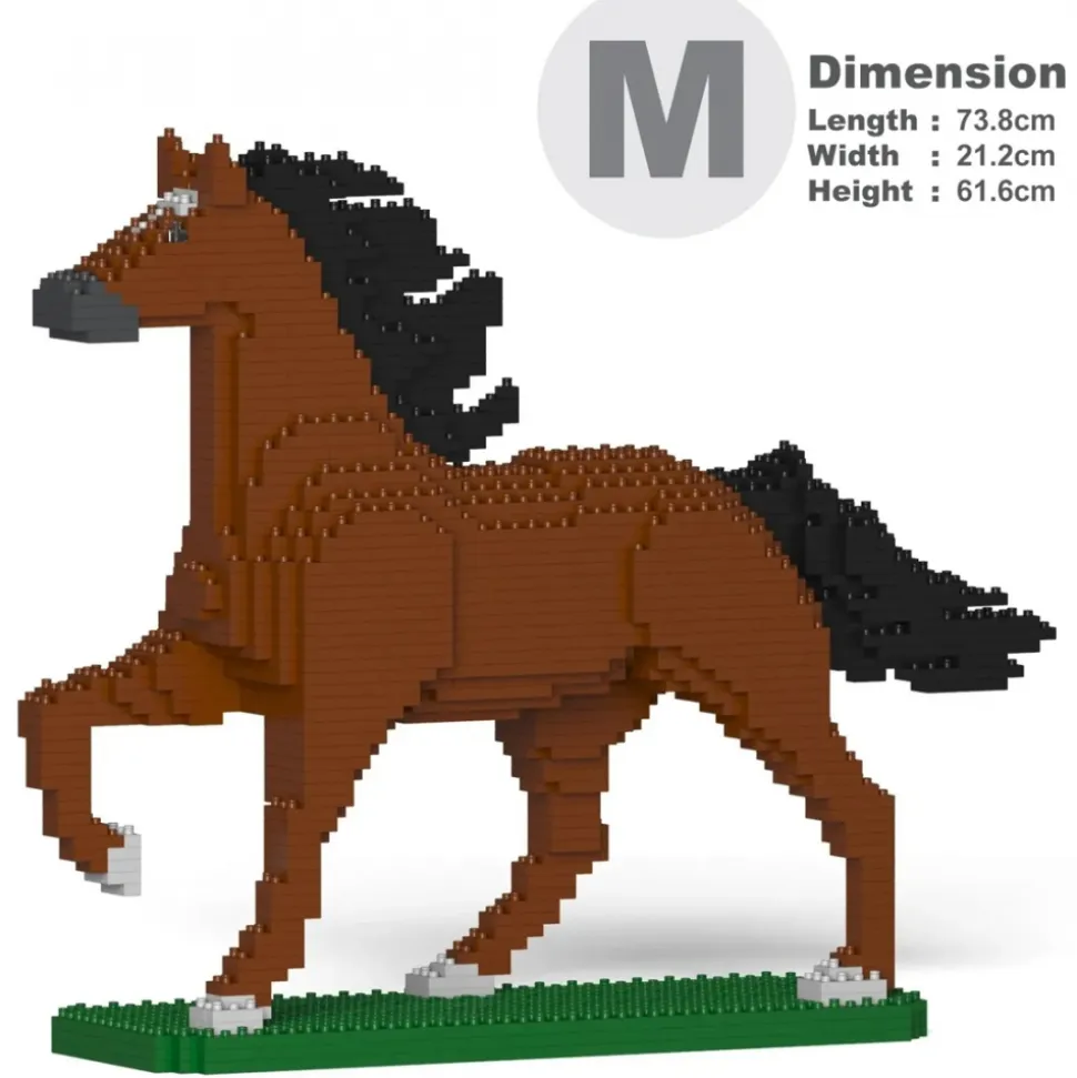 Jekca - Horse 04-M01 - Big - Lego - Sculpture - Construction - 4D - Brick Animals - Toys - Avvenice
