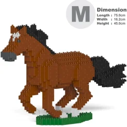 Jekca - Horse 01-M01 - Big - Lego - Sculpture - Construction - 4D - Brick Animals - Toys - Avvenice