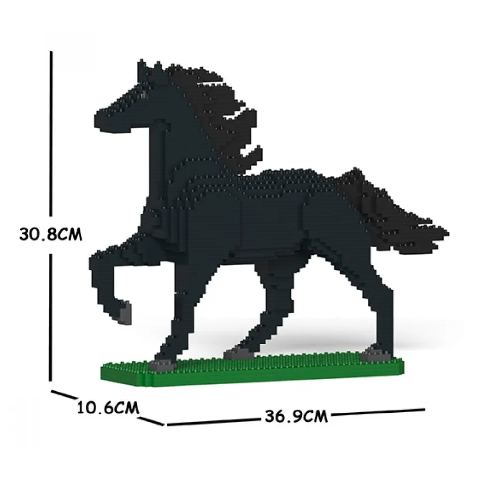 Jekca - Horse 04S-M03 - Lego - Sculpture - Construction - 4D - Brick Animals - Toys - Avvenice