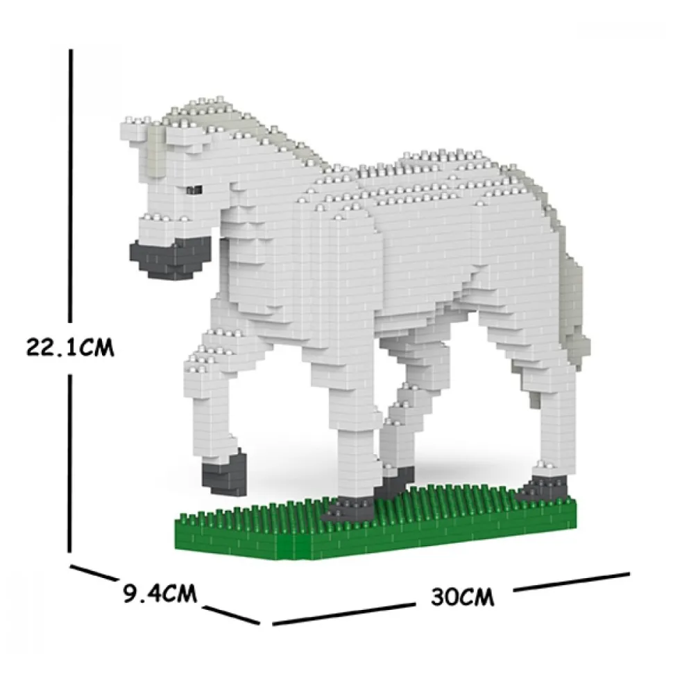 Jekca - Horse 02S-M02 - Lego - Sculpture - Construction - 4D - Brick Animals - Toys - Avvenice