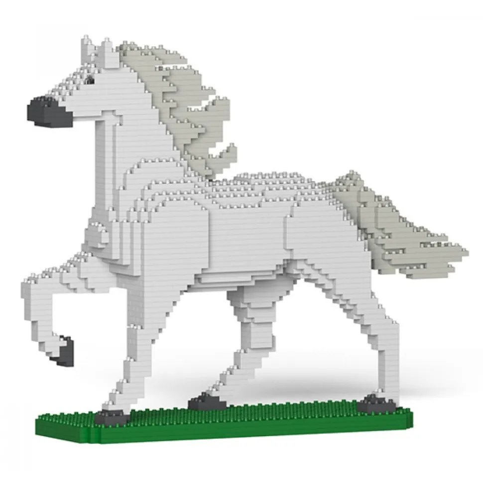 Jekca - Horse 04S-M02 - Lego - Sculpture - Construction - 4D - Brick Animals - Toys - Avvenice