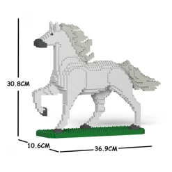 Jekca - Horse 04S-M02 - Lego - Sculpture - Construction - 4D - Brick Animals - Toys - Avvenice