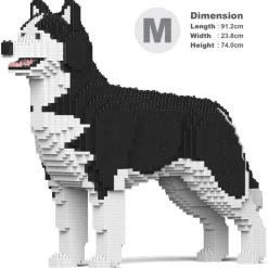 Jekca - Husky 4-in-1 Pack 01-M01 - Big - Lego - Sculpture - Construction - 4D - Brick Animals - Toys - Avvenice