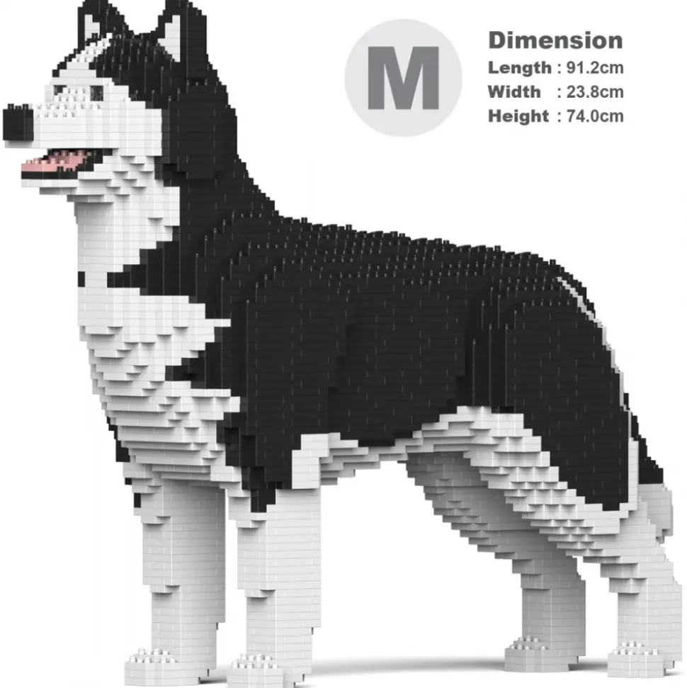 Jekca - Husky 4-in-1 Pack 01-M01 - Big - Lego - Sculpture - Construction - 4D - Brick Animals - Toys - Avvenice