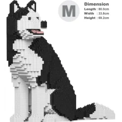 Jekca - Husky 4-in-1 Pack 01-M01 - Big - Lego - Sculpture - Construction - 4D - Brick Animals - Toys - Avvenice