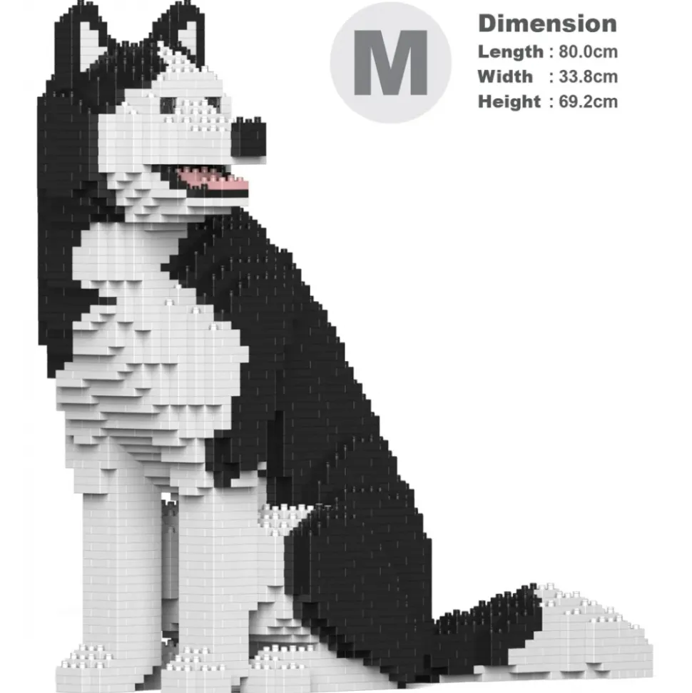 Jekca - Husky 4-in-1 Pack 01-M01 - Big - Lego - Sculpture - Construction - 4D - Brick Animals - Toys - Avvenice
