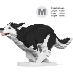 Jekca - Husky 4-in-1 Pack 01-M01 - Big - Lego - Sculpture - Construction - 4D - Brick Animals - Toys - Avvenice