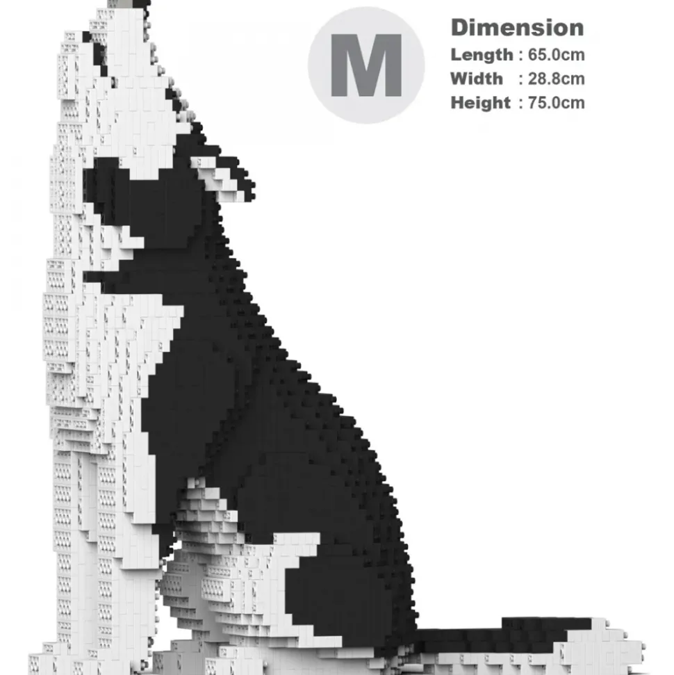 Jekca - Husky 4-in-1 Pack 01-M01 - Big - Lego - Sculpture - Construction - 4D - Brick Animals - Toys - Avvenice