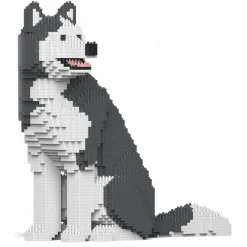 Jekca - Husky 4-in-1 Pack 01-M04 - Big - Lego - Sculpture - Construction - 4D - Brick Animals - Toys - Avvenice