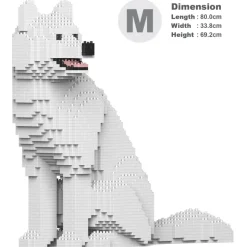 Jekca - Husky 4-in-1 Pack 01-M02 - Big - Lego - Sculpture - Construction - 4D - Brick Animals - Toys - Avvenice