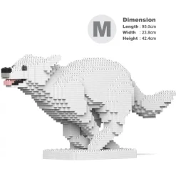 Jekca - Husky 4-in-1 Pack 01-M02 - Big - Lego - Sculpture - Construction - 4D - Brick Animals - Toys - Avvenice