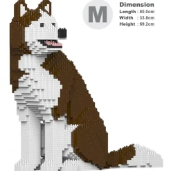 Jekca - Husky 4-in-1 Pack 01-M03 - Big - Lego - Sculpture - Construction - 4D - Brick Animals - Toys - Avvenice