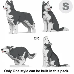 Jekca - Husky 4-in-1 Pack 01S-M04 - Lego - Sculpture - Construction - 4D - Brick Animals - Toys - Avvenice