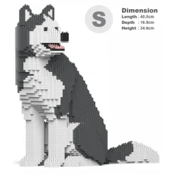 Jekca - Husky 4-in-1 Pack 01S-M04 - Lego - Sculpture - Construction - 4D - Brick Animals - Toys - Avvenice
