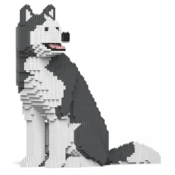 Jekca - Husky 4-in-1 Pack 01S-M04 - Lego - Sculpture - Construction - 4D - Brick Animals - Toys - Avvenice