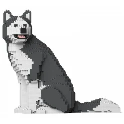 Jekca - Husky 4-in-1 Pack 01S-M04 - Lego - Sculpture - Construction - 4D - Brick Animals - Toys - Avvenice
