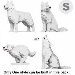 Jekca - Husky 4-in-1 Pack 01S-M02 - Lego - Sculpture - Construction - 4D - Brick Animals - Toys - Avvenice