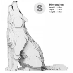 Jekca - Husky 4-in-1 Pack 01S-M02 - Lego - Sculpture - Construction - 4D - Brick Animals - Toys - Avvenice