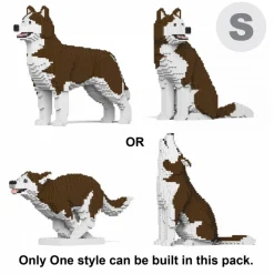 Jekca - Husky 4-in-1 Pack 01S-M03 - Lego - Sculpture - Construction - 4D - Brick Animals - Toys - Avvenice