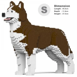 Jekca - Husky 4-in-1 Pack 01S-M03 - Lego - Sculpture - Construction - 4D - Brick Animals - Toys - Avvenice