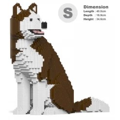 Jekca - Husky 4-in-1 Pack 01S-M03 - Lego - Sculpture - Construction - 4D - Brick Animals - Toys - Avvenice