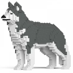 Jekca - Husky 01-M04 - Big - Lego - Sculpture - Construction - 4D - Brick Animals - Toys - Avvenice