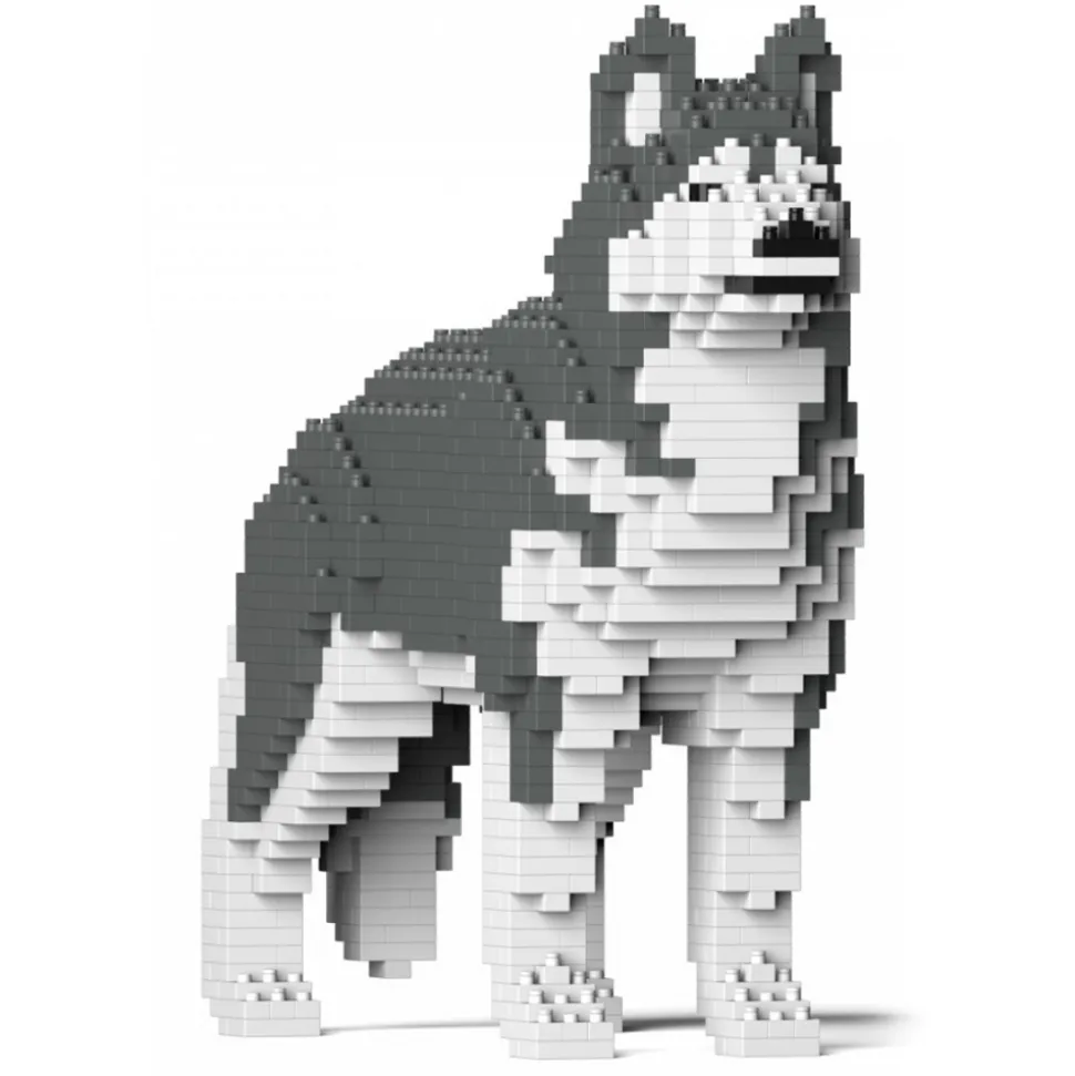 Jekca - Husky 01-M04 - Big - Lego - Sculpture - Construction - 4D - Brick Animals - Toys - Avvenice