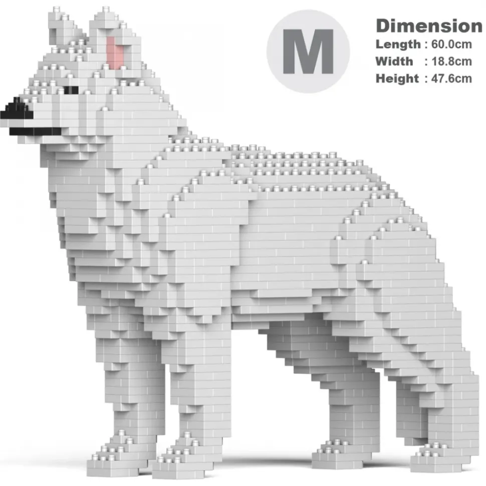 Jekca - Husky 01-M02 - Big - Lego - Sculpture - Construction - 4D - Brick Animals - Toys - Avvenice