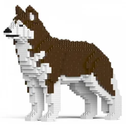 Jekca - Husky 01-M03 - Big - Lego - Sculpture - Construction - 4D - Brick Animals - Toys - Avvenice