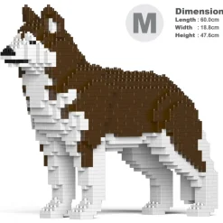 Jekca - Husky 01-M03 - Big - Lego - Sculpture - Construction - 4D - Brick Animals - Toys - Avvenice