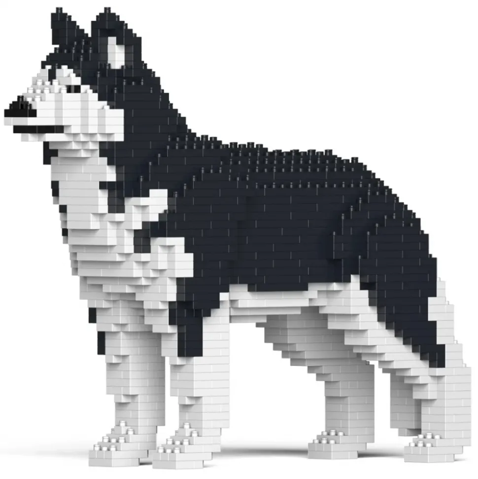 Jekca - Husky 01-M01 - Big - Lego - Sculpture - Construction - 4D - Brick Animals - Toys - Avvenice