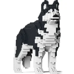 Jekca - Husky 01-M01 - Big - Lego - Sculpture - Construction - 4D - Brick Animals - Toys - Avvenice