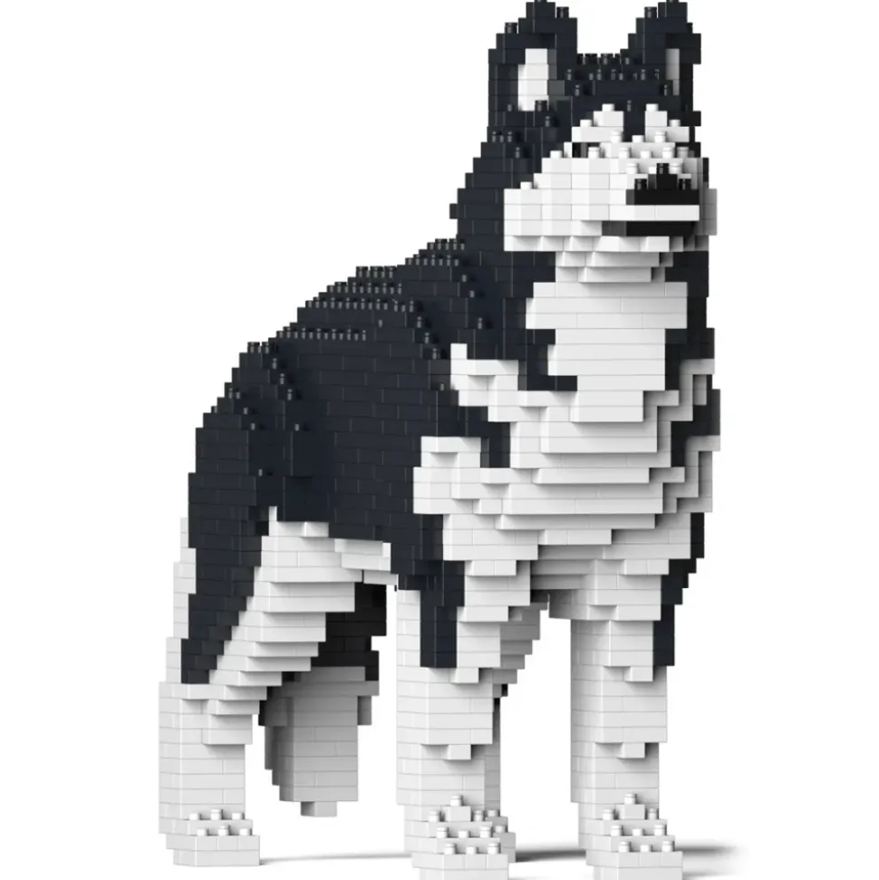 Jekca - Husky 01-M01 - Big - Lego - Sculpture - Construction - 4D - Brick Animals - Toys - Avvenice