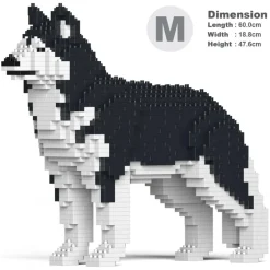 Jekca - Husky 01-M01 - Big - Lego - Sculpture - Construction - 4D - Brick Animals - Toys - Avvenice