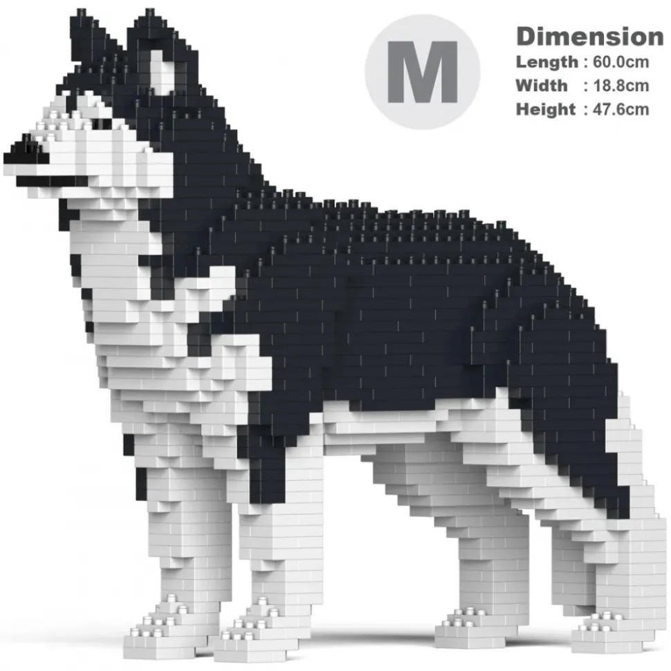 Jekca - Husky 01-M01 - Big - Lego - Sculpture - Construction - 4D - Brick Animals - Toys - Avvenice