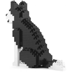 Jekca - Husky Mini 01 - Big - Lego - Sculpture - Construction - 4D - Brick Animals - Toys - Avvenice